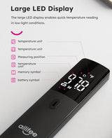 AILIFEE R1F1 | 1s Instant-Read No-Touch Thermometer, Clinical-Grade Infrared Precision with LED Fever Alarm & 32-Memory Recall