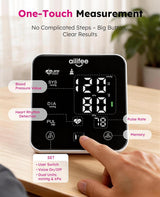 AILIFEE U231 | Voice-Guided Blood Pressure Monitor with 3-Color LED Backlight, 180-Memory Dual User Mode & Universal Wide Cuff