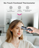 AILIFEE R1F1 | 1s Instant-Read No-Touch Thermometer, Clinical-Grade Infrared Precision with LED Fever Alarm & 32-Memory Recall