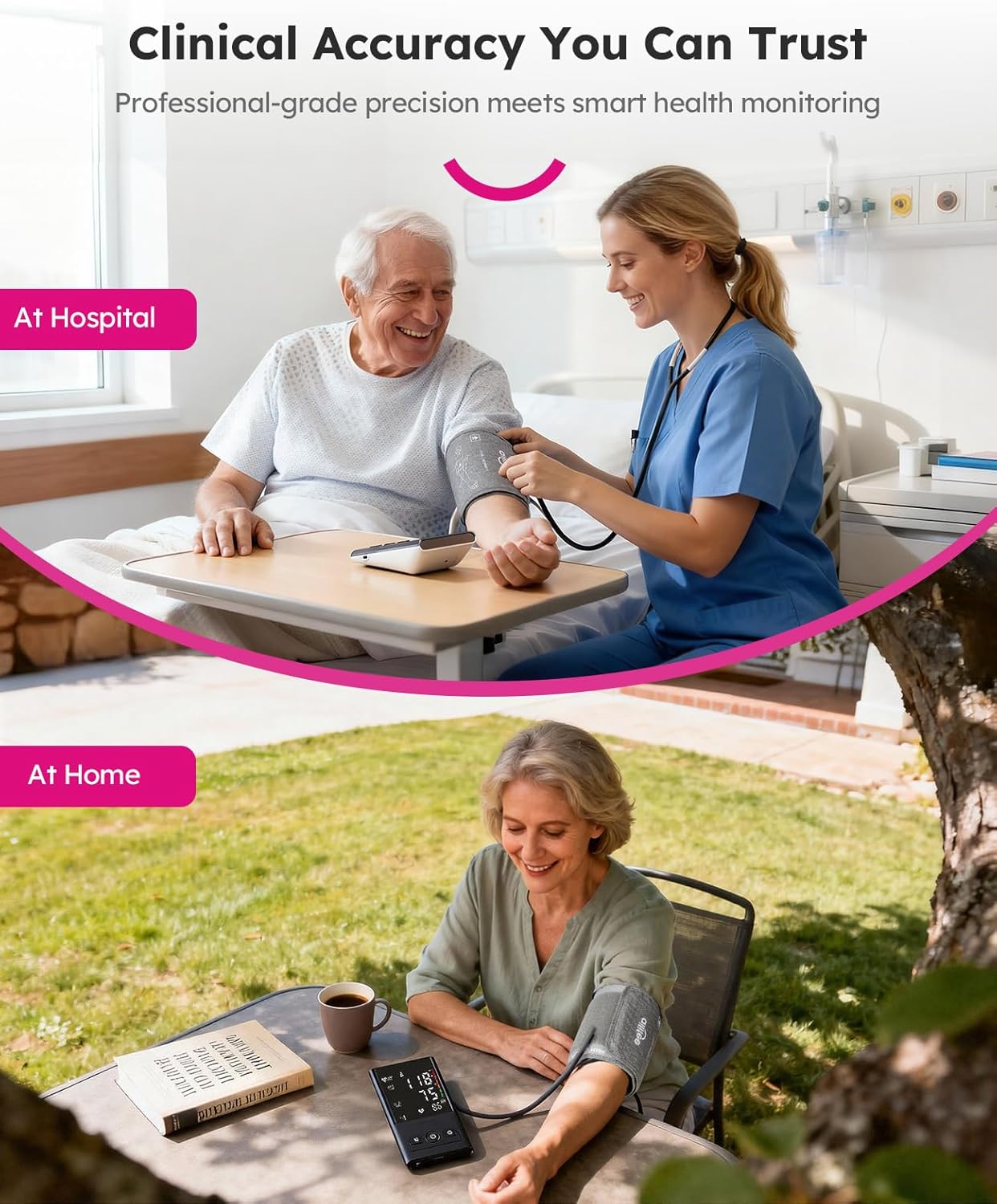 AILIFEE U392 | Professional Blood Pressure Monitor with Irregular Heartbeat Detection, Voice Broadcast & 3-Color LED Indicator