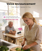 AILIFEE U231 | Voice-Guided Blood Pressure Monitor with 3-Color LED Backlight, 180-Memory Dual User Mode & Universal Wide Cuff