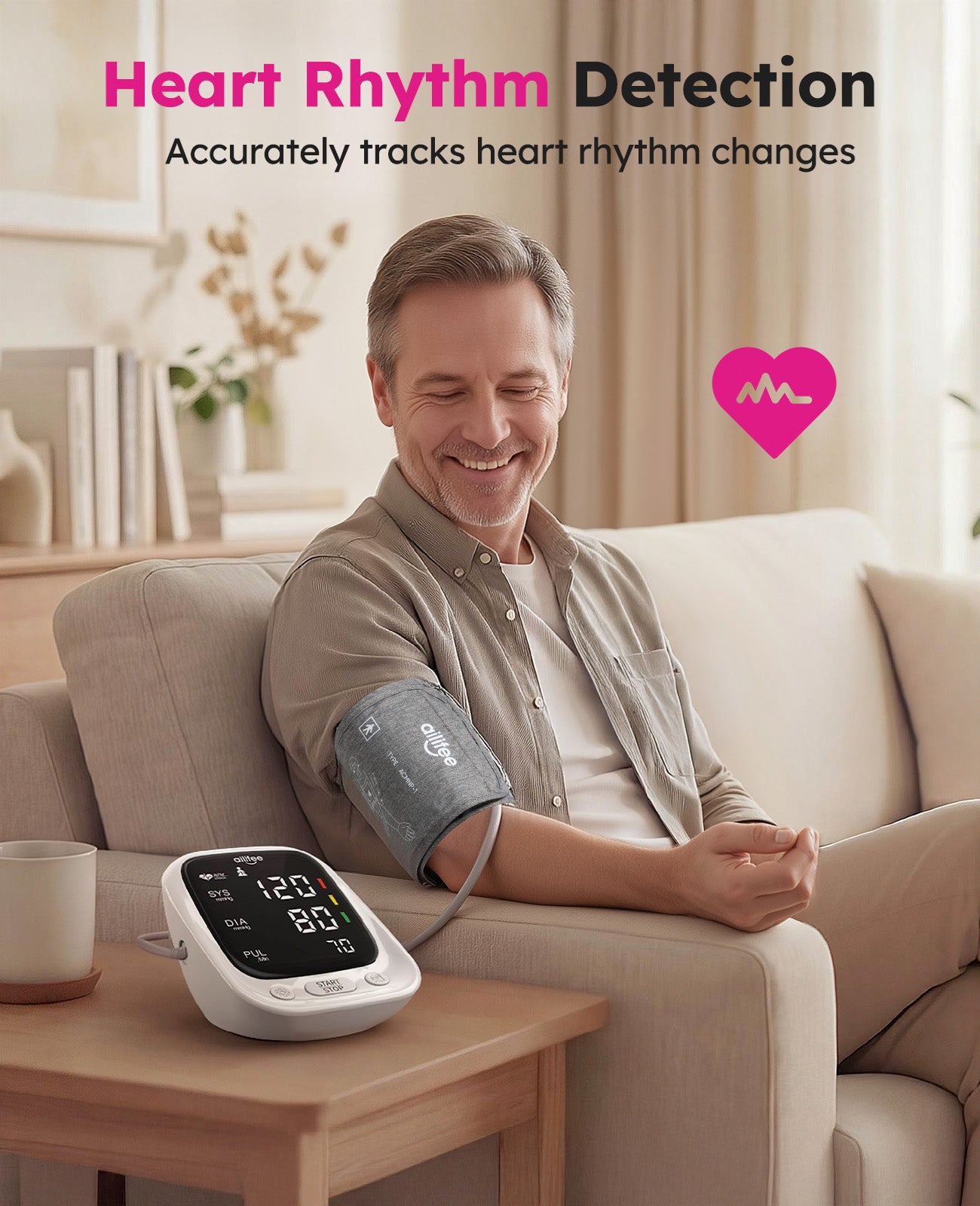 AILIFEE U181 | Professional Blood Pressure Monitor with 16.5" Wide-Range Cuff, One-Touch Clinical Accuracy & Dual-Power Mode